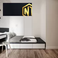 GIƯỜNG NGỦ KẾT HỢP TỦ QUẦN ÁO TIỆN LỢI MẪU 09